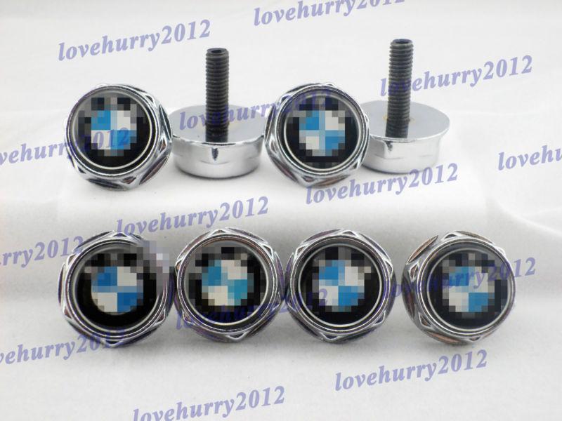 High quality for bmw metal chrome steel license plate frame holder bolts screws