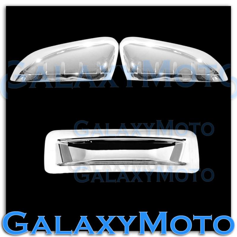 11-14 ford explorer triple chrome plated top half mirror+tailgate handle cover
