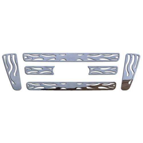 Ford f150 04-08 bar-style horizontal flame stainless grille aftermarket trim