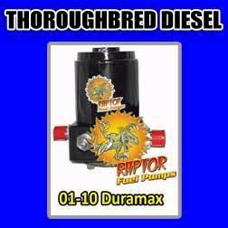 Airdog raptor fuel pump 2001-2010 gm duramax 100gph w/ built in adj reg r2sbc133