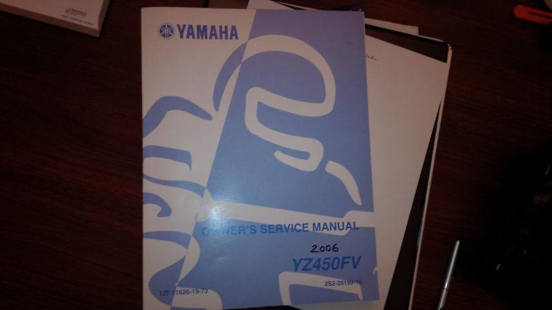 Yamaha yz450f owners manual (2006)