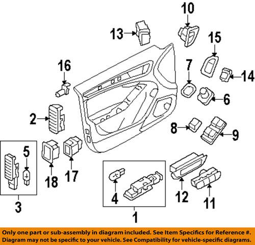 Audi oem 8k0959851d v10 door window switch panel/door component