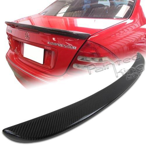 --carbon fiber 01 07 mercedes-benz c-class w203 a type trunk spoiler