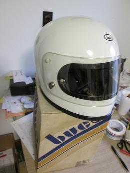 Nos new vintage white full face buco motorcycle helmet