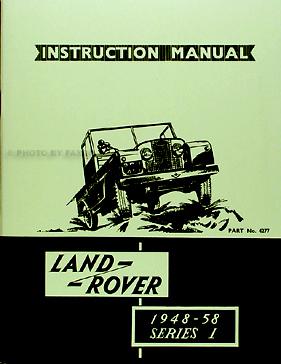 1948-1958 land rover series i owners manual owner guide book gas 1 