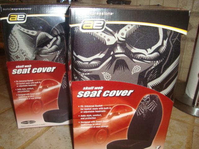 Skull web seat covers