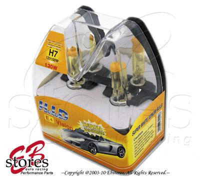 Box set 100w h7 yellow xenon hid high beam light bulbs