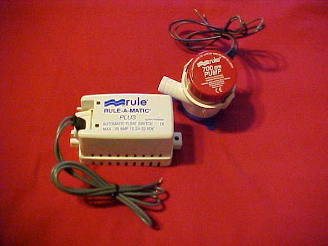 Rule 700 gph bilge pump, w/ rule-a-matic plus auto float switch. new, u.s.a.