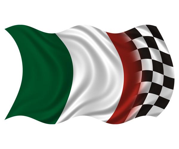 Italy racing flag decal 5"x3" italian italia vinyl race car sticker (rh) zu1