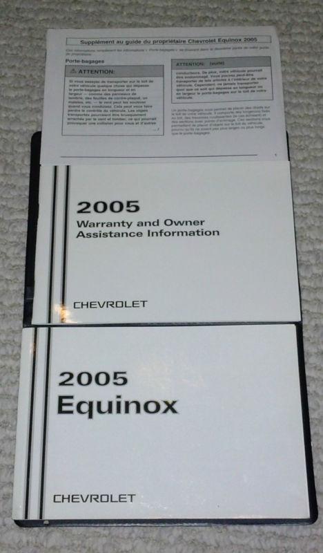 2005 chevrolet equinox owner's manual with case