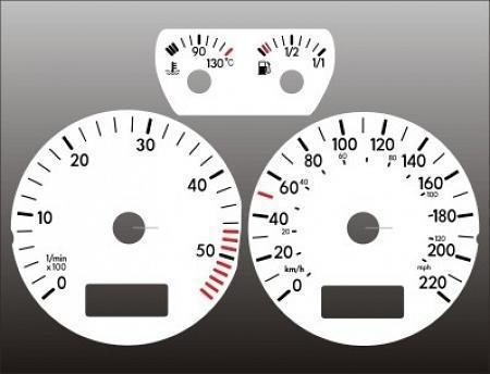 2005-2007 jeep liberty instrument cluster white face gauges 05-07