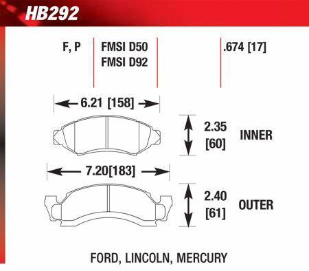 Hawk hps brake pads - hb292f674