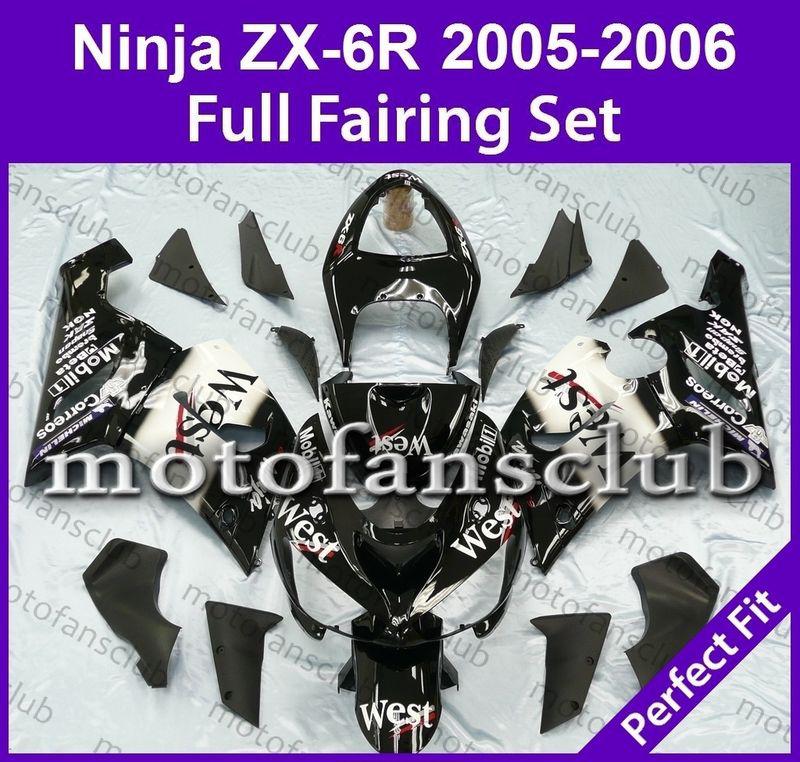 Fit kawasaki 05 06 zx 6r zx 636 ninja 2005 2006 fairing bodywork plastics #04 b