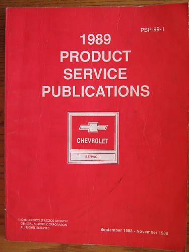 1989 chevrolet product service publications bulletins 1 original good cond