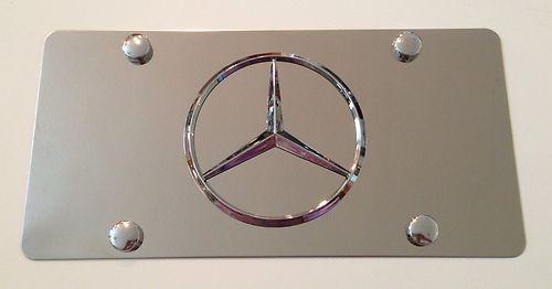 Mercedes benz front mirror stainless steel heavy duty 1mm license plate frame