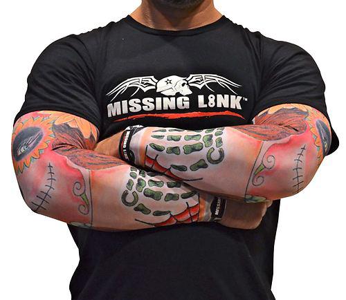 Missing link armpro stitched in time wicking compression sleeve - protect tattoo