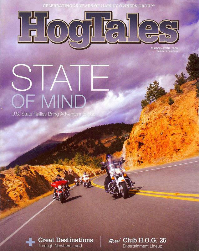 2008 mar/apr harley hog tales magazine -big bike handling-hog 1988 to 92-ks-nb