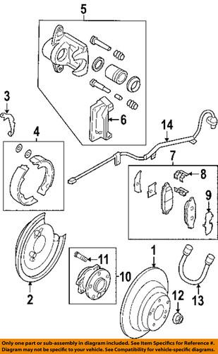 Subaru oem 26541ae06a disc brake hydraulic hose/brake hose, rear