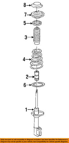 Subaru oem 20360fc140 suspension strut assembly/rear strut