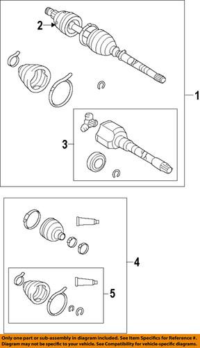 Toyota oem 4341002a00 cv half-shaft/cv axle shaft