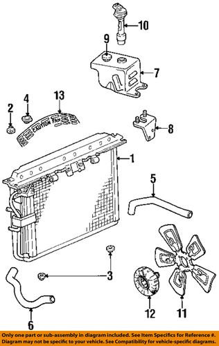 Mopar oem j0687550 radiator-radiator lower insulator