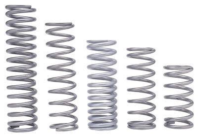 (2) qa1 precision prod coil-over spring 500 lbs/in rate 9" l 2.5" silver 9-500