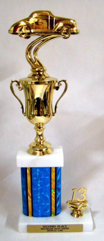 Car & bike show trophies - free engraving - 14 inch tall trophy