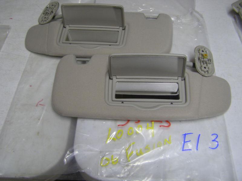 2006 ford fusion sun visors sunvisors  tan  cloth  oem