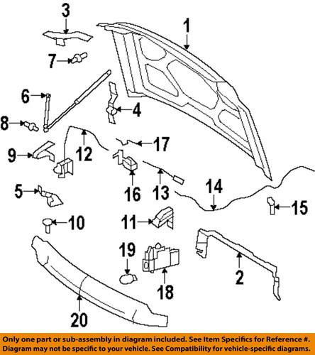 Ford oem 8c3z16612a hood