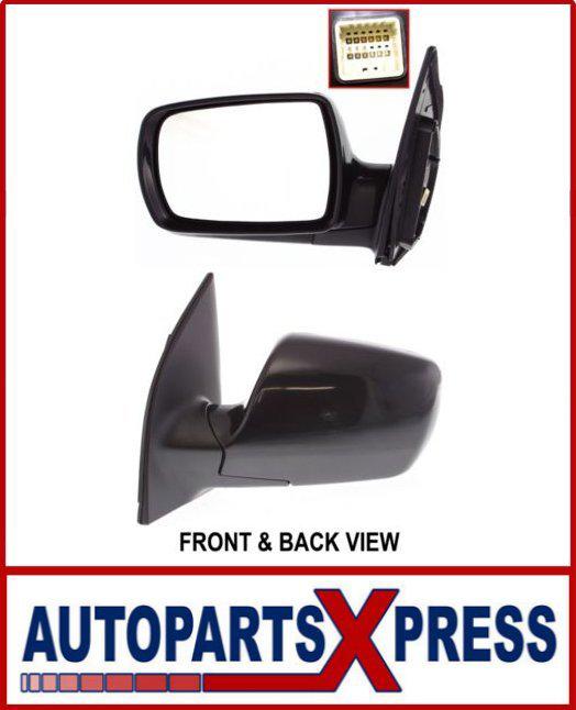 Kia sedona 06-08 mirror lh, power, non-heated, manual folding ki1320126