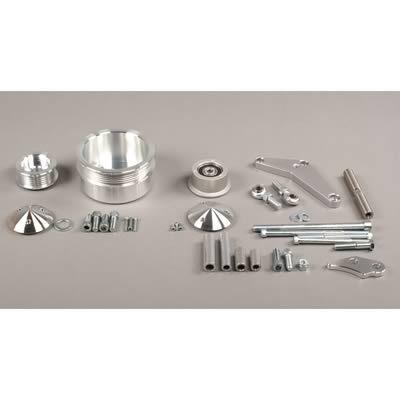 March pulley kit serpentine aluminum clear powdercoated ford 302 small block kit