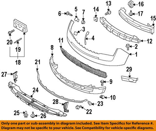 Ford oem 7t4z17e810b front bumper-hole cover