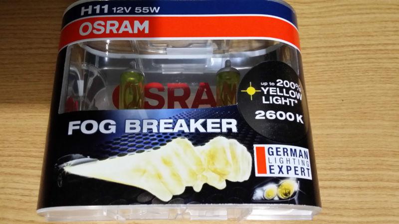 Osram h11 fog breaker off-road up to200% yellow light 2600k+60%light pgj19-2