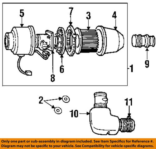 Ford oem f65z9628aa air intake-clamp