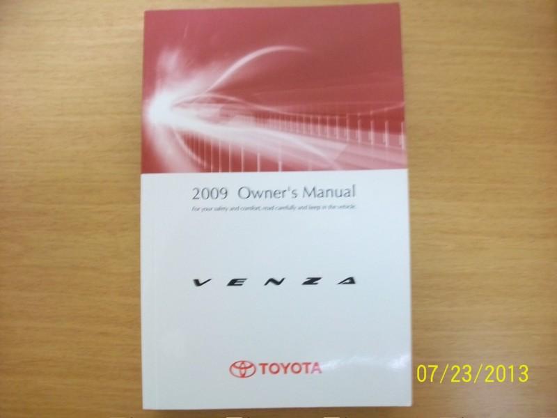 2009  toyota venza owners manual 