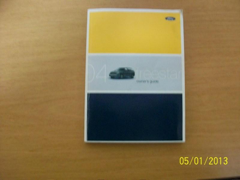 2004 ford freestar    owners manual