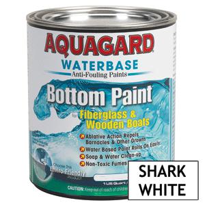 Brand new - aquagard waterbased anti-fouling bottom paint - 1qt - shark white -