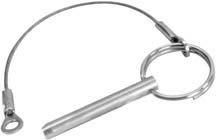 Whitecap quick release pin & lanyard stainless steel s-1020c