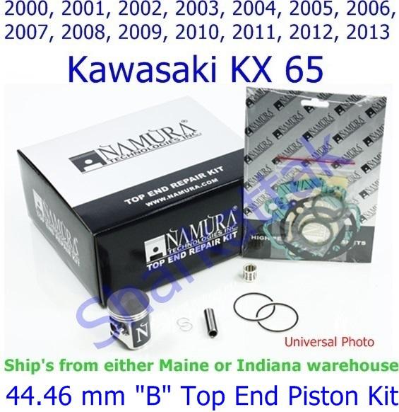 2000-2013 kawasaki kx 65 namura 44.46 mm "b" top end piston kit 