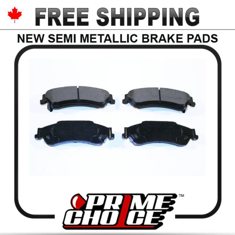 New premium complete set of rear metallic disc brake pads with shims