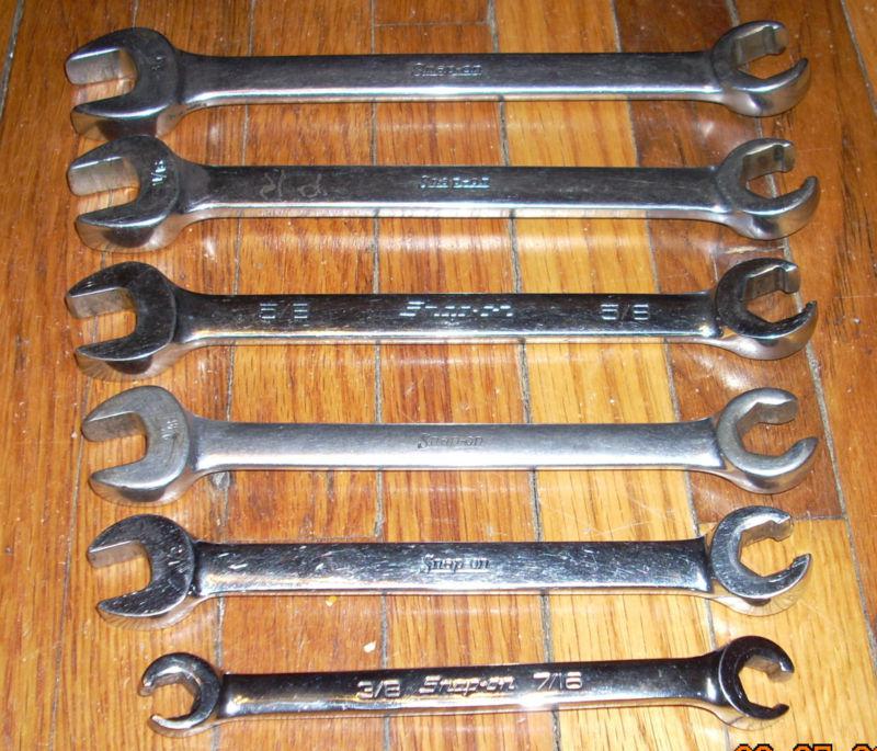 Snap-on tools line wrench flare nut set 3/8 to 3/4 rxfs1214b, rxs16-rxs24 std