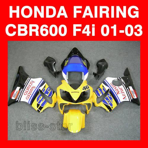 Injection plastic fairing bodywork fit cbr600f4i cbr600 f4i 2001-2003 08f w13