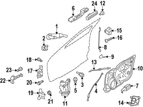 Lincoln 6e5z5422600aa genuine oem factory original handle, inside