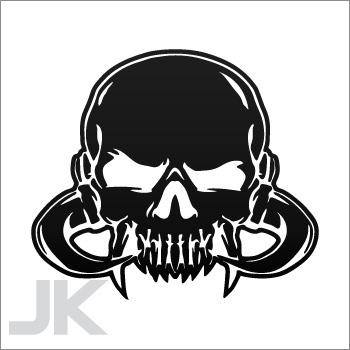 Sticker decals skull skulls vampire 0502 abf2f