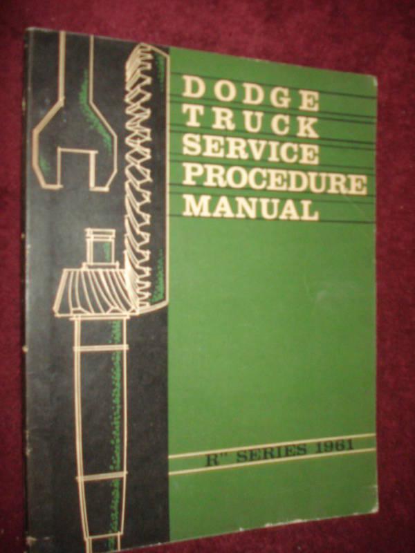 1961 dodge truck shop manual supplement / shop book!!