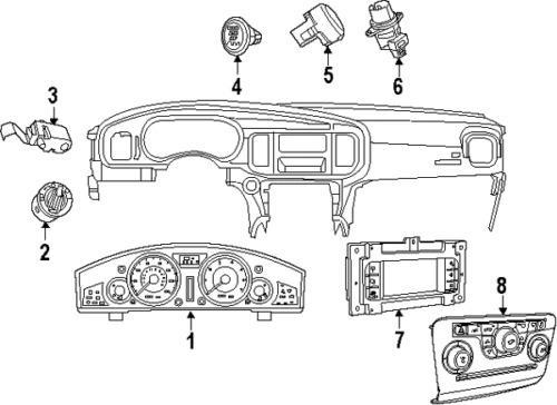 Dodge 55111275aa genuine oem factory original ambient temp sensor