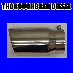 Different trends exhaust tip-4" in 5"out-stainless  dual wall angle cut-12"long