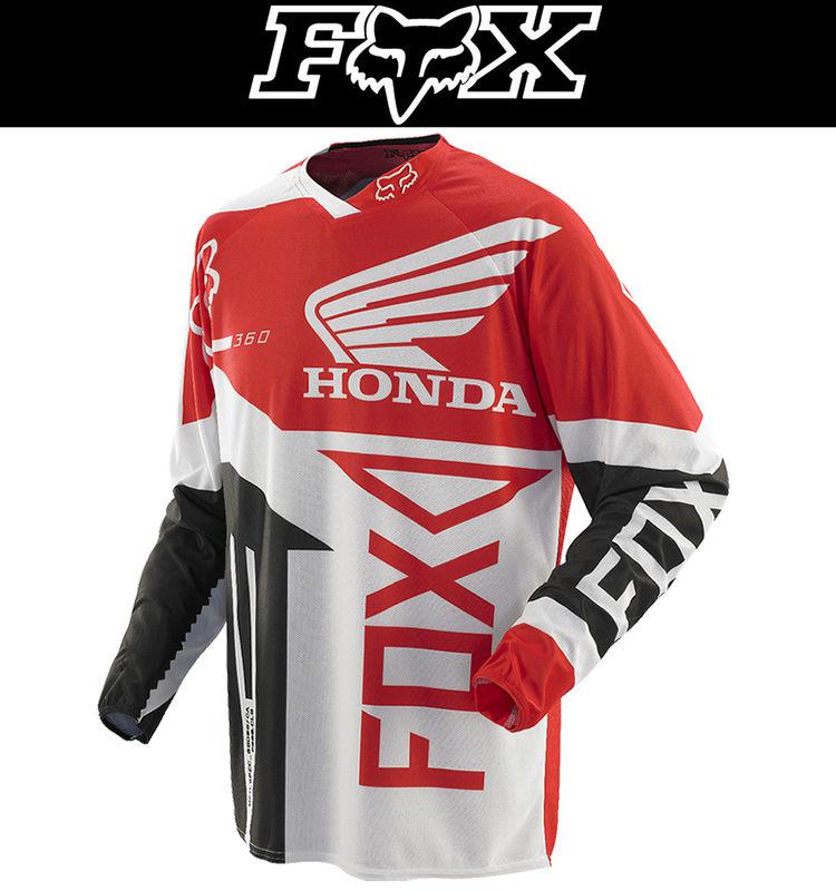 Fox racing 360 honda red white dirt bike jersey motocross mx atv 2014