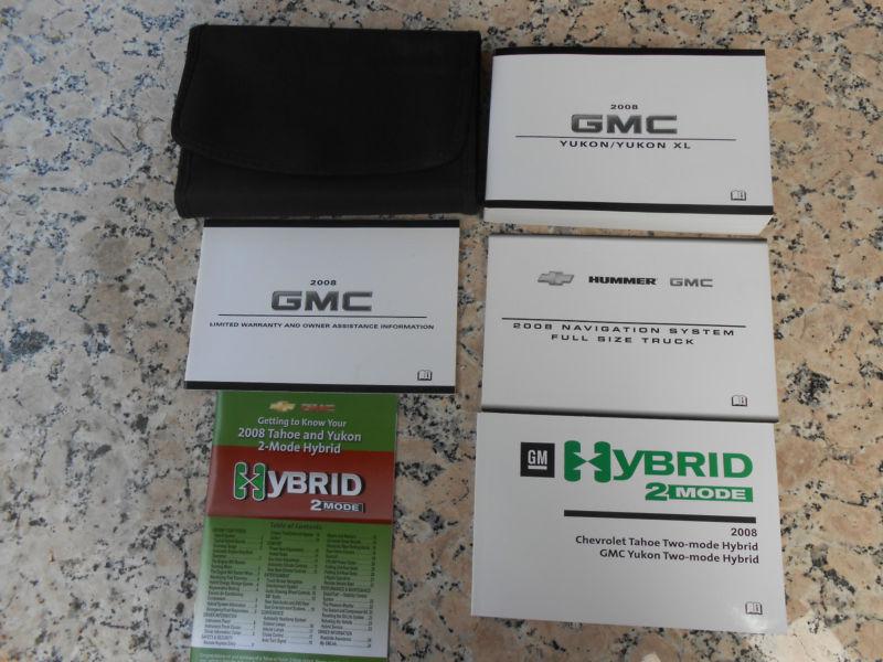 2008 gmc yukon hybrid owners manual oem new