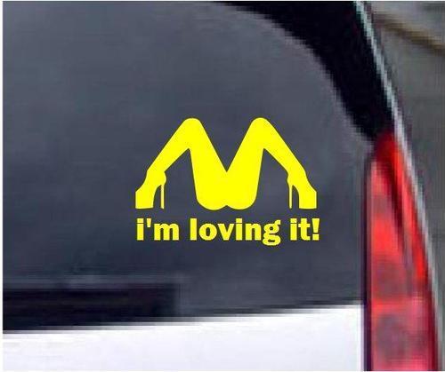 I'm loving it! car window sticker decals funny